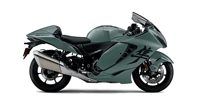 Hayabusa in een witte studio.