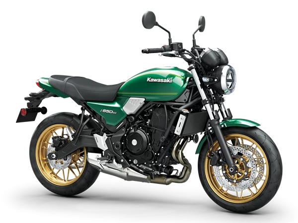 Productfoto Kawasaki Z650 RS groen op witte achtergrond