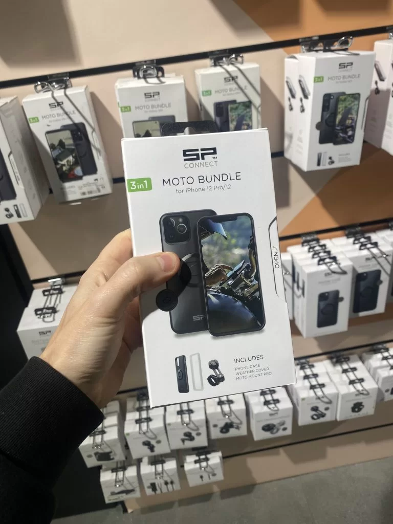 sp connect kit voor ihpone 12 voor op de motor