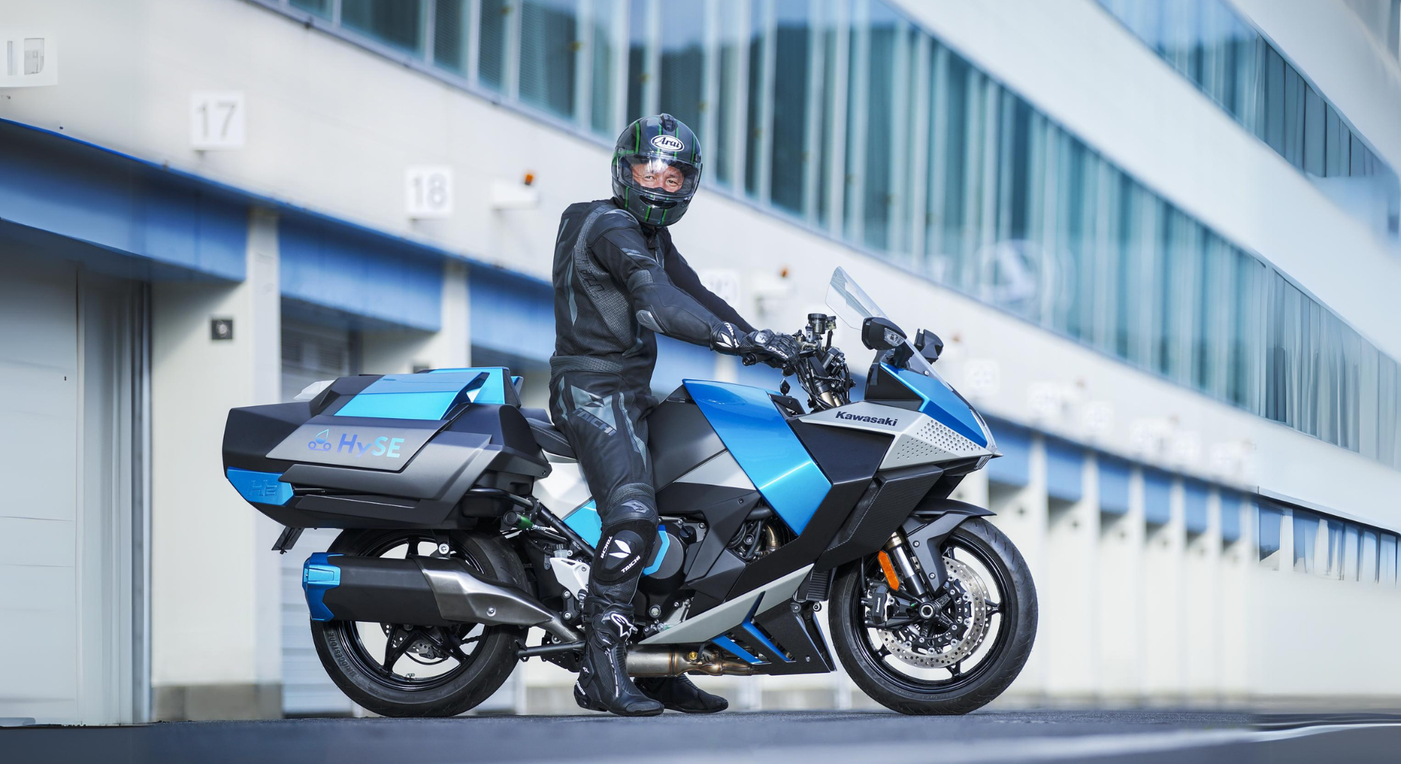 De ICE motorfiets van Kawasaki.