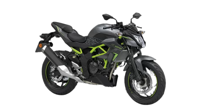 Kawasaki naked bike in studio