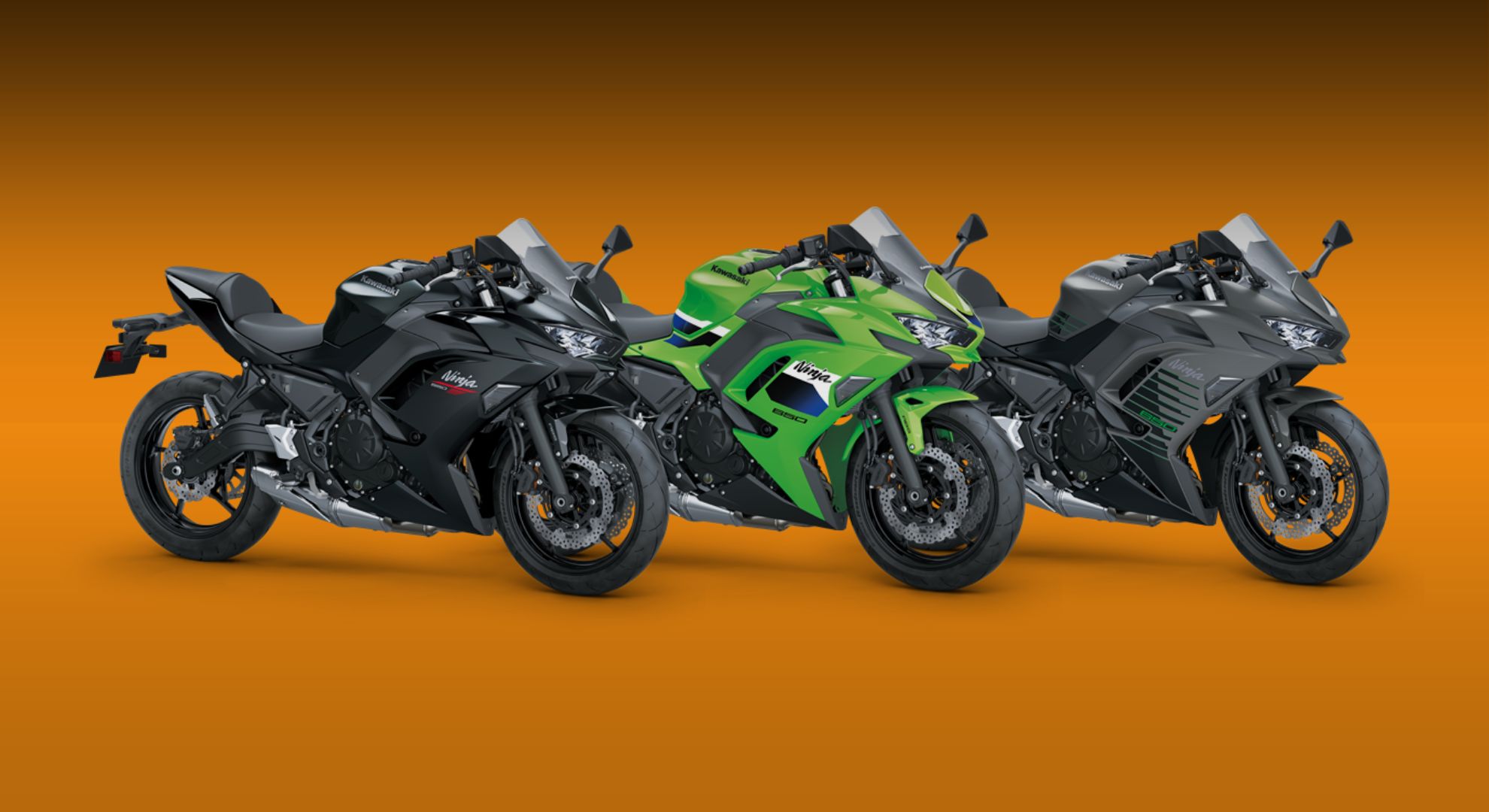 2026 ninja 650's op een rij