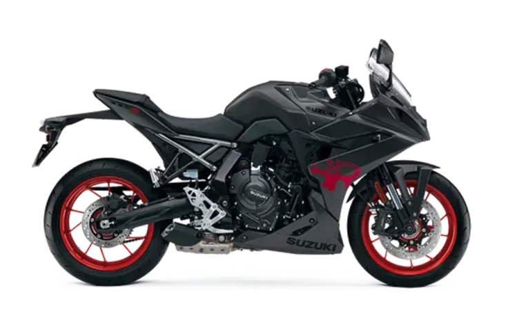 Zwart met rode GSX-8R.