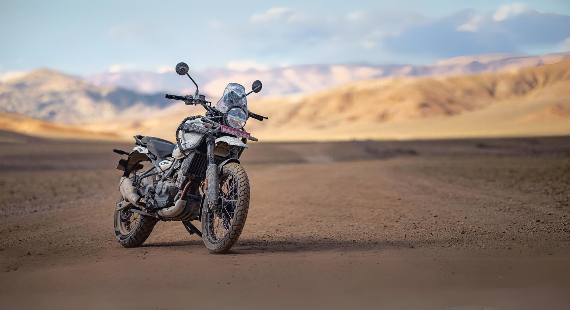 Himalayan motor in het gebergte.