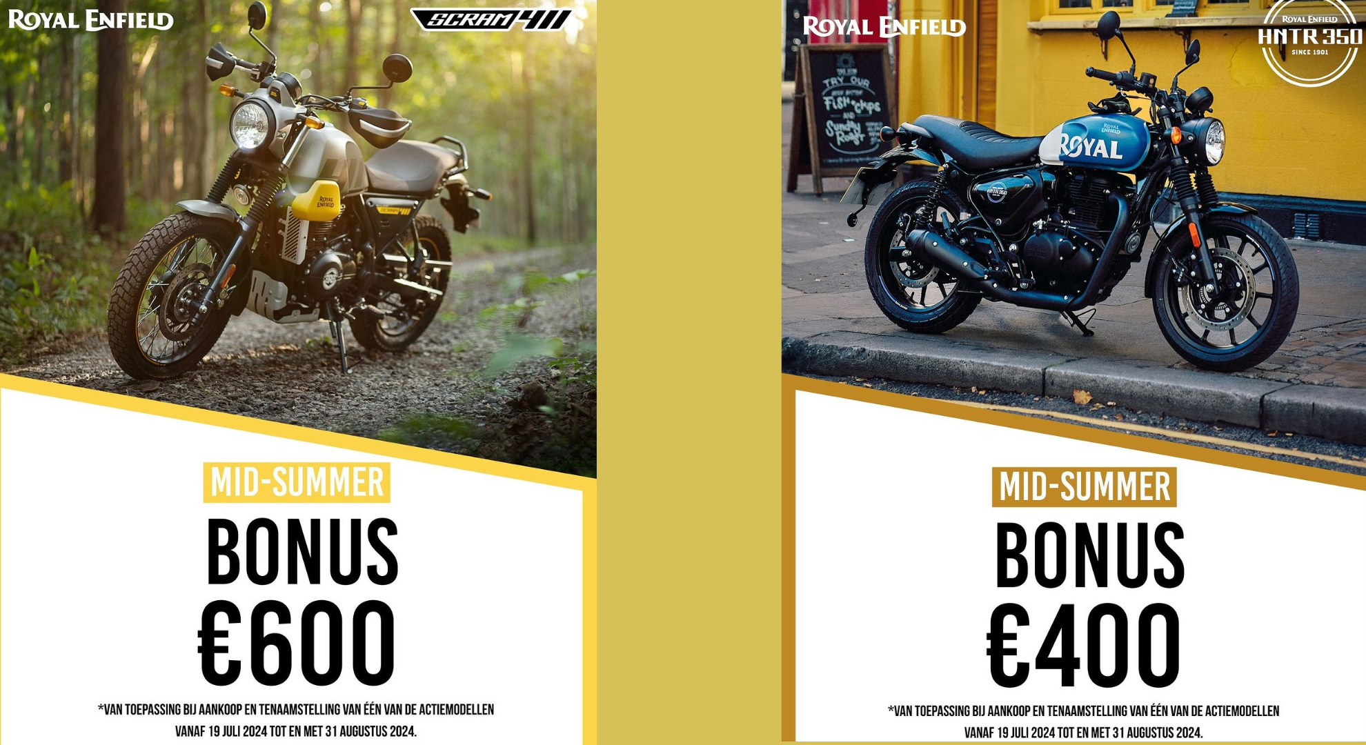 Royal Enfield actie.