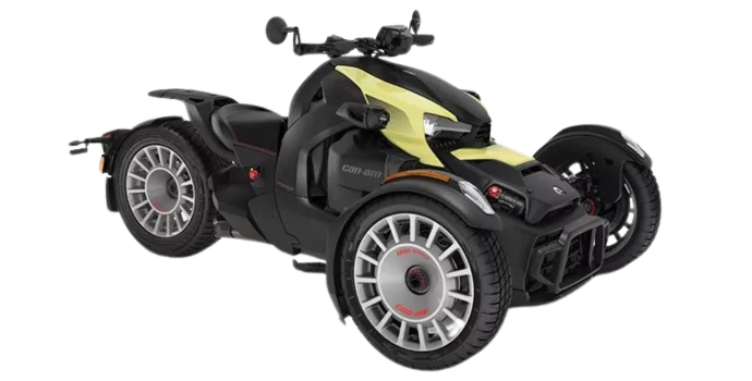 Driewieler in witte studio