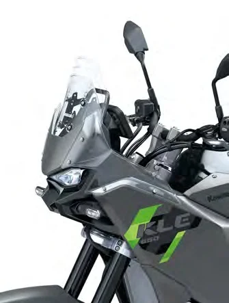 Verstelbaar windscherm van de Kawasaki KLE650 2027