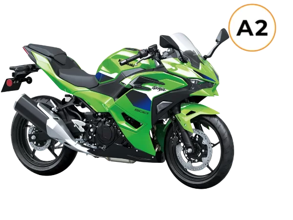 Ninja 500 se in een witte studio