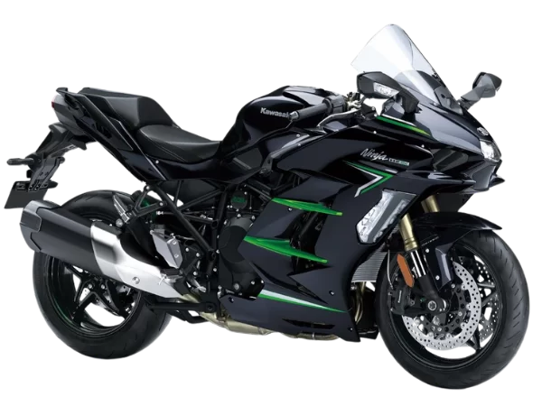 Ninja H2 SX motor in witte studio