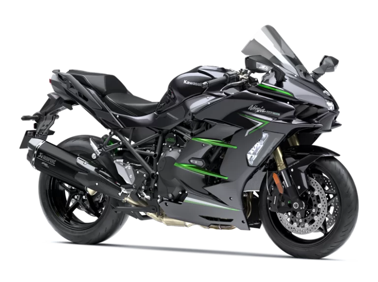 Kawasaki sport tourmotor in witte studio