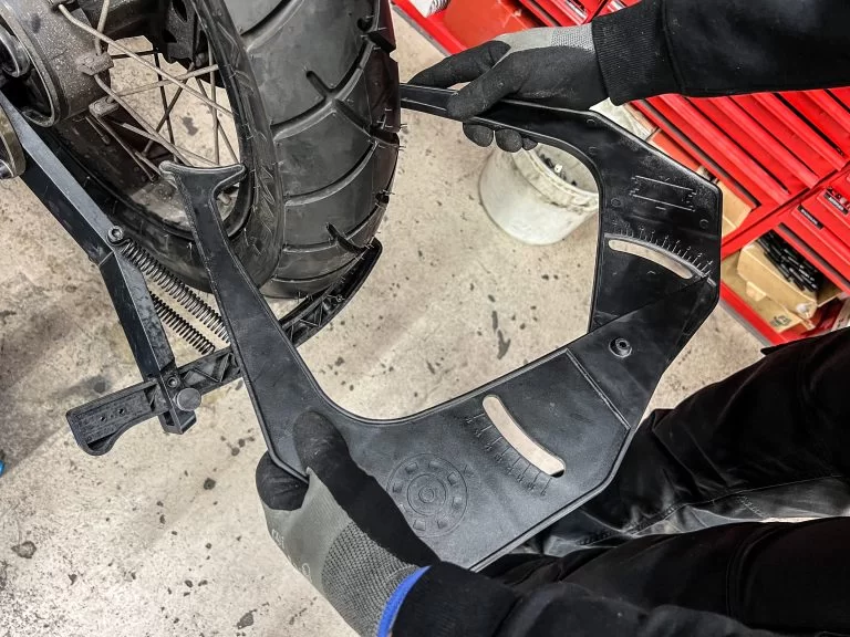 Velgmaat opmeten van motorband