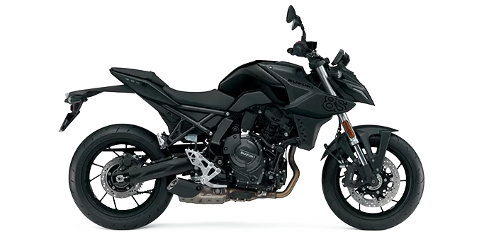 Zwarte GSX-8S in een witte studio