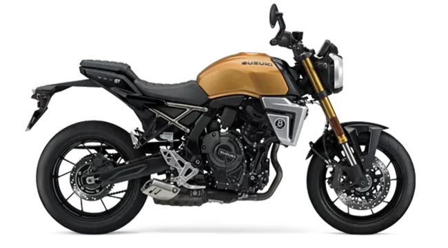 GSX-8T in een witte studio.