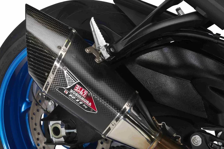 Yoshimura uitlaat van de Suzuki naked bike