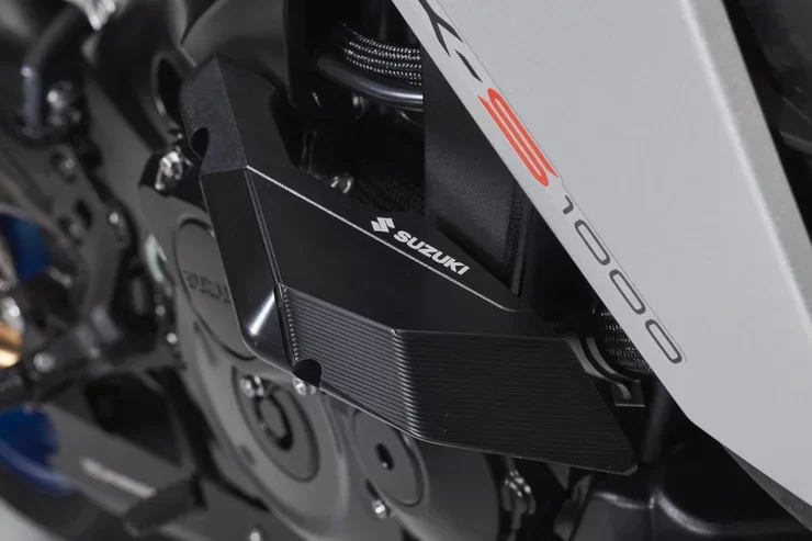 frame sliders van de Suzuki naked bike