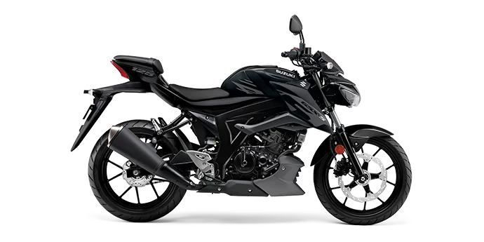 gsx-s125 in een witte studio.