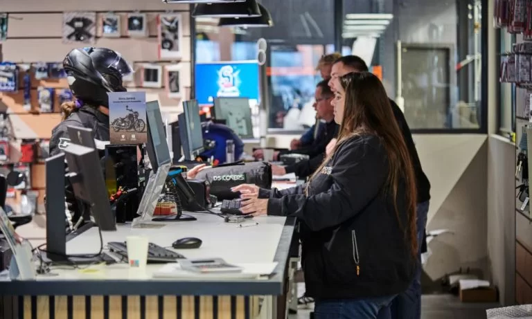 Werkplaats balie Motorcity Amsterdam.